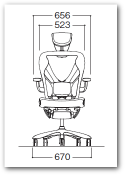 イナバ　エクセア（Xair）　ヘッドレスト付タイプ　フレームカラー・スパークリングブラック　"イナバ オフィスチェア XAIR 120-127 SS1120-SS1127"