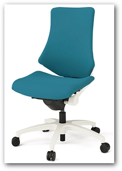 イトーキ エフチェア（f-chair）　クロスバック　ハイバック　ベースカラーW9（ホワイト）樹脂脚　肘なし　"イトーキ オフィスチェア KG-130GS(M)-W9"