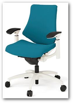 イトーキ エフチェア（f-chair）　クロスバック　ローバック　ベースカラーW9（ホワイト）樹脂脚　アジャスタブル肘　"イトーキ オフィスチェア KG-147GS(M)-W9"
