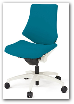 イトーキ エフチェア（f-chair）　クロスバック　ローバック　ベースカラーW9（ホワイト）樹脂脚　肘なし　"イトーキ オフィスチェア KG-140GS(M)-W9"