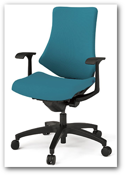イトーキ エフチェア（f-chair）　クロスバック　ハイバック　ベースカラーT1（ブラック）樹脂脚　T型肘　背座同色　"イトーキ オフィスチェア KG-135GS(M)-T1"