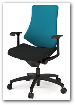 イトーキ エフチェア（f-chair）　クロスバック　ハイバック　ベースカラーT1（ブラック）樹脂脚　T型肘　背座別色　"イトーキ オフィスチェア KG-135GS(M)-T1T1"