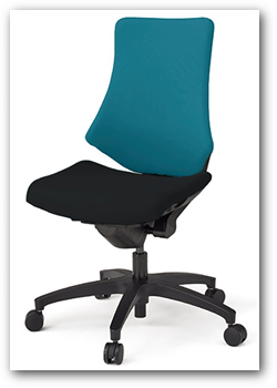 イトーキ エフチェア（f-chair）　クロスバック　ハイバック　ベースカラーT1（ブラック）樹脂脚　肘なし　背座別色　"イトーキ オフィスチェア KG-130GS(M)-T1T1"