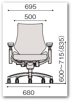 イトーキ エフチェア（f-chair）　クロスバック　ローバック　ベースカラーT1（ブラック）樹脂脚　アジャスタブル肘　背座別色　"イトーキ オフィスチェア KG-147GS(M)-T1T1"