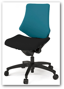 イトーキ エフチェア（f-chair）　クロスバック　ローバック　ベースカラーT1（ブラック）樹脂脚　肘なし　背座別色　"イトーキ オフィスチェア KG-140GS(M)-T1T1"