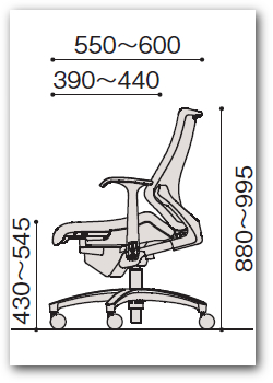 イトーキ エフチェア（f-chair）　クロスバック　ローバック　ベースカラーW9（ホワイト）樹脂脚　T型肘　"イトーキ オフィスチェア KG-145GS(M)-W9"