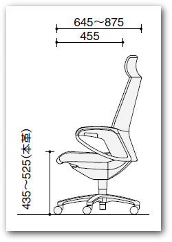 コクヨ フィロソフィー（Philosophy）ヘッドレスト付きタイプ CR-G383APLQ-W・V